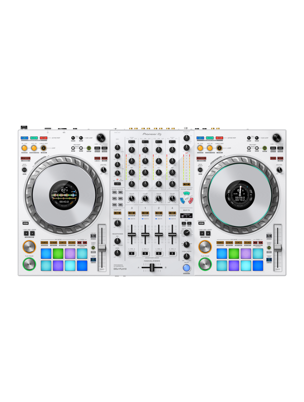 Pioneer DJ DDJ-FLX10 4-deck DJ Controller - White