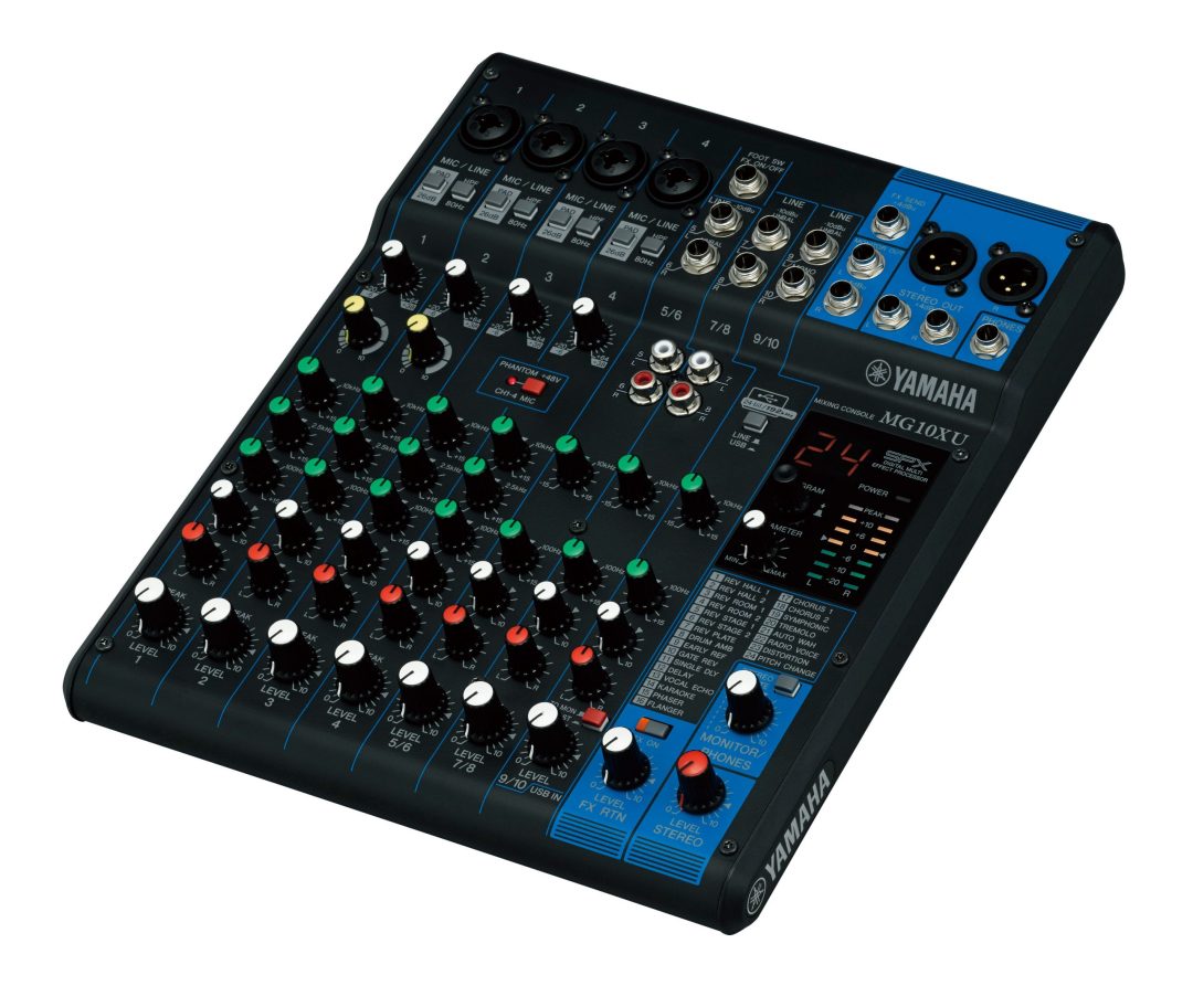 Yamaha MG10XU 10-channel mixer overview